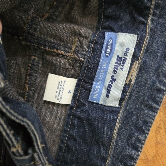 Vintage Old Navy Y2K Denim Skirt size 2 Blue Jean Belted Above Knee Pockets Slit - Picture 8 of 10